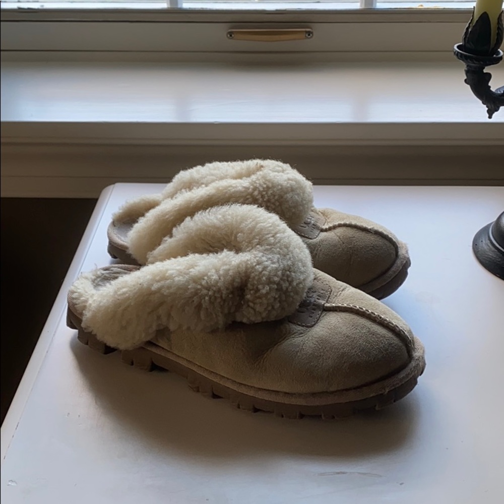 Beige Ugg Coquette Slippers